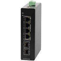 IES200-V25-2S4P  Managed industrial switch with 2 Gigabit SFP ports and 4 Gigabit POE ports  industrial DC 48~55V redundant dual power input