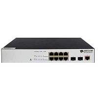 S2510-C  Ethernet switch with 10 GE ports (1 console port, 8 GE TX ports, 2 GE SFP ports  standard AC220V power supply  fanless, 1U, desktop