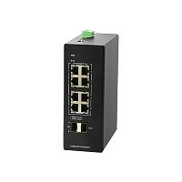 IES200-V25-2S8P  Managed industrial POE switch with 2 Gigabit SFP ports and 8 Gigabit POE TX ports  industrial DC 48~55V redundant dual powe