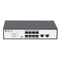 S1510-8P  Unmanaged Multi functional PoE Switch (8 1000M PoE ports, 2 GE TX ports  built-in AC220V power supply  120W PoE power, desk-top/ra