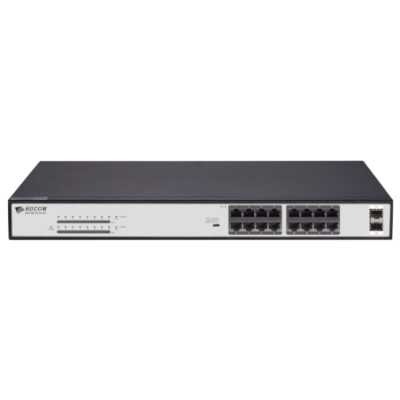 S1518-16P Коммутатор Unmanaged Multi functional PoE Switch (16 1000M PoE ports, 2 GE SFP ports built-in AC220V power supply 240W PoE power, rack-mou S1518-16P Коммутатор Unmanaged Multi functional PoE Switch (16 1000M PoE ports, 2 GE SFP ports built-in AC220V power supply 240W PoE power, rack-mou