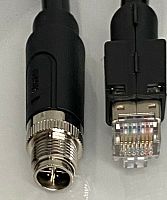 CAB-ETHRJ45-M12-10  M12 to RJ-45 Ethernet cable, 10 ft