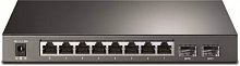 TP-link T1500G-10PS 8-портовый гигабитный настольный Smart PoE-коммутатор, 8 гигабитных портов RJ45, 2 SFP-слота, поддержка 802.3af, бюджет PoE