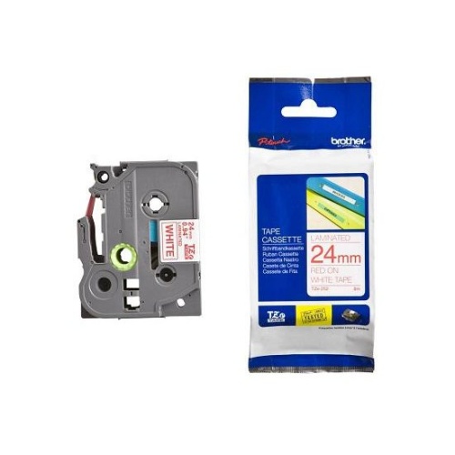Самоклеящаяся непрерывная ламинированная лента Brother крас/бел (шир. 24 мм), TZe252 Самоклеящаяся непрерывная ламинированная лента Brother крас/бел (шир. 24 мм), TZe252