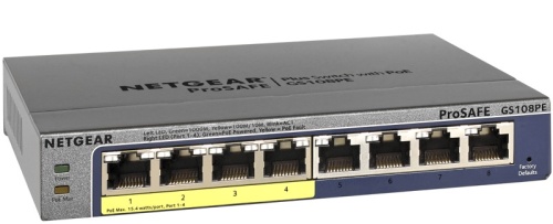 Коммутатор NETGEAR, GS108PE-300EUS Коммутатор NETGEAR, GS108PE-300EUS
