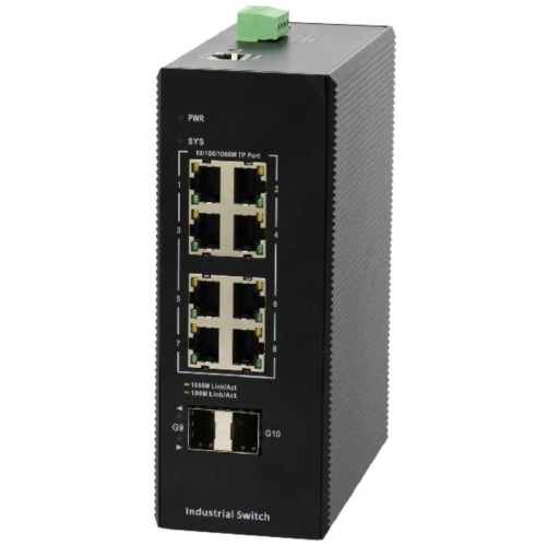 IES200-V25-2S8T Коммутатор Managed industrial switch with 2 Gigabit SFP ports and 8 Gigabit TX ports industrial DC 12~55V redundant dual power input, IES200-V25-2S8T Коммутатор Managed industrial switch with 2 Gigabit SFP ports and 8 Gigabit TX ports industrial DC 12~55V redundant dual power input,