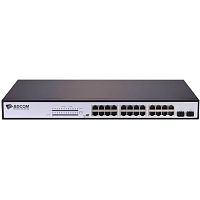 S1526-24P  Unmanaged Multi functional PoE Switch (24 1000M PoE ports, 2 GE SFP ports  built-in AC220V power supply  370W PoE power, rack-mou