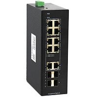IES200-V25-4S10T Коммутатор Managed industrial switch with 4 Gigabit SFP ports and 10 Gigabit TX ports  industrial DC 12~55V redundant dual power inpu